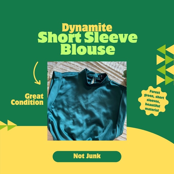 Forest Green Short Sleeve Top - Picture 1 of 6